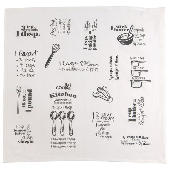 Cooks Conversions Graphite Krinkle Flour Sack 26 Inch Kitchen Dish Towel - Picture 1 of 4